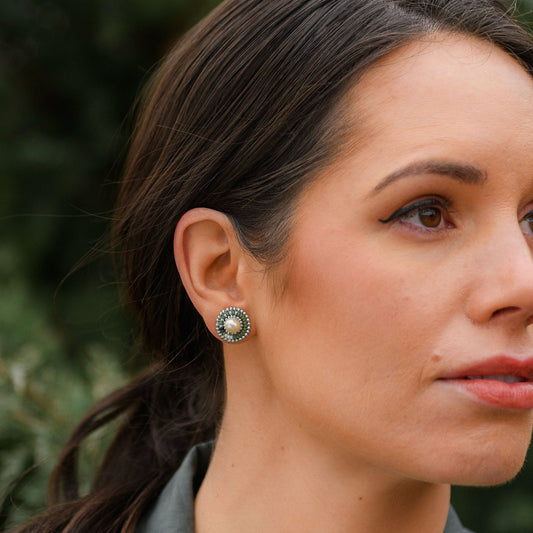 Sage Classic Freshwater Pearl Stud Earrings