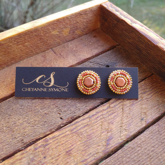 Terra Cotta studs in reclaimed wooden box