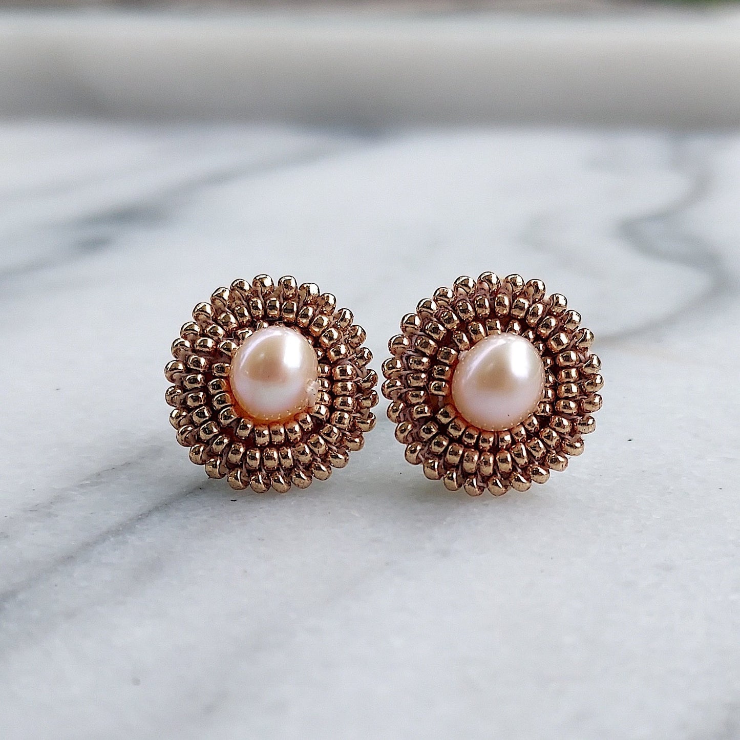 Iridescent 24K Gold Plated Freshwater Pearl Earrings | Cheyanne Symone