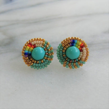 Cheyanne Symone and QueerKwe’s Collaborative Mini Two-Spirit Pride Stud Earrings