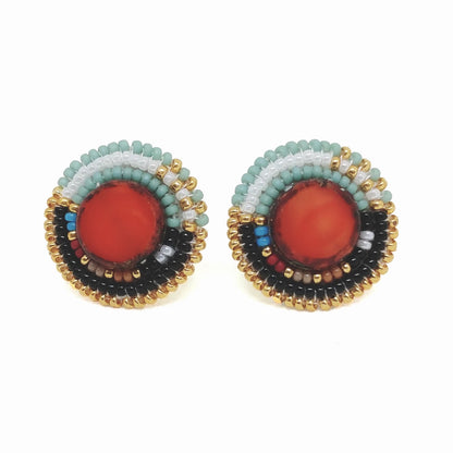 Cheyanne Symone’s Sunset Stud Beaded Earrings 