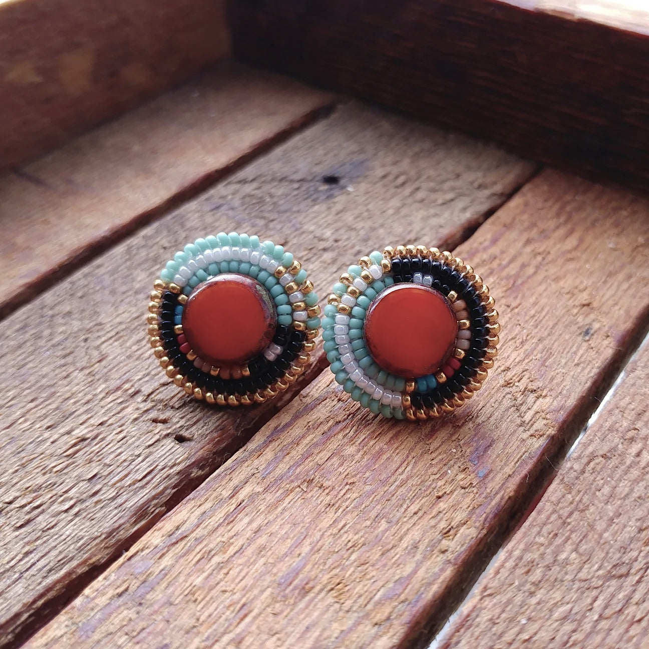 Cheyanne Symone’s Sunset Stud Beaded Earrings 